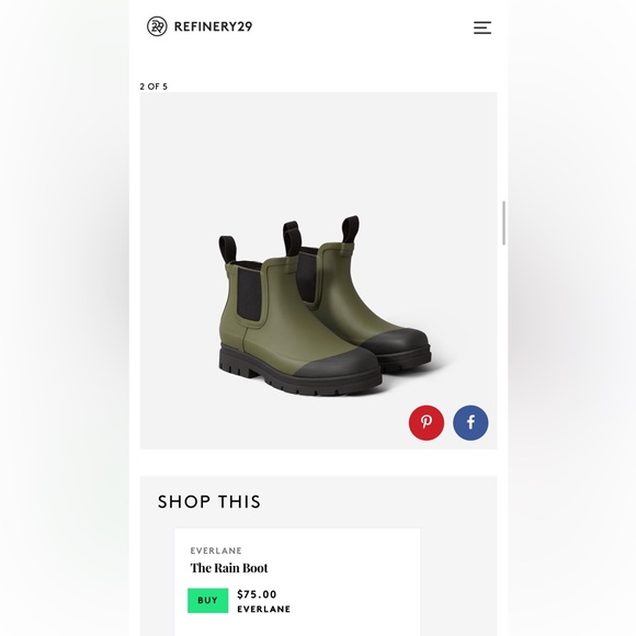 Everlane Olive Green Ankle Rain Boots - Picture 4 of 10